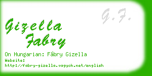 gizella fabry business card
